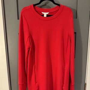 Athleta Red Long Sleeve Dress